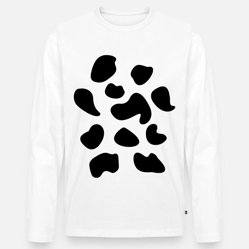 Kuh Kostüm - Männer Premium Bio Langarmshirt - Weiß