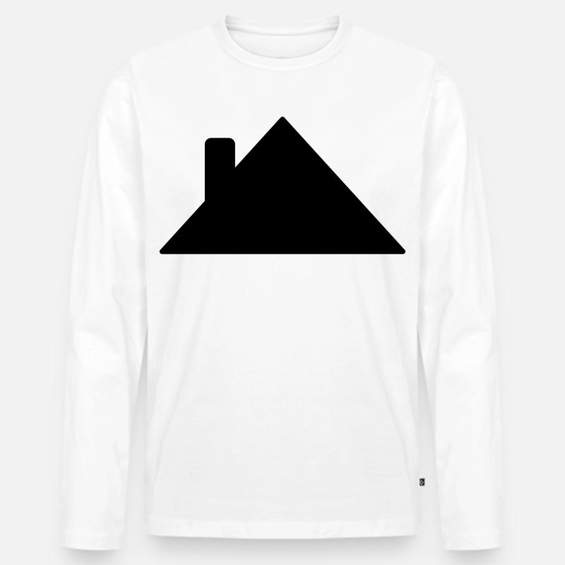 Dach - Männer Premium Bio Langarmshirt - Weiß