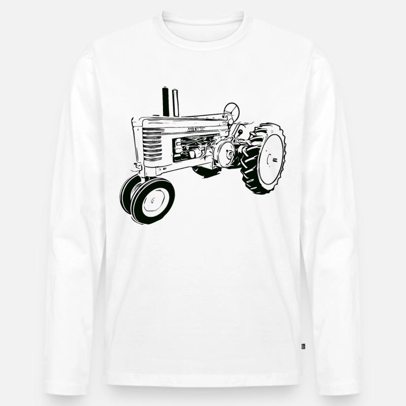Model A Traktor - Männer Premium Bio Langarmshirt - Weiß