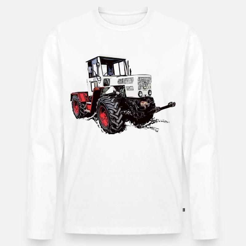 MB trac 65 70 - Männer Premium Bio Langarmshirt - Weiß
