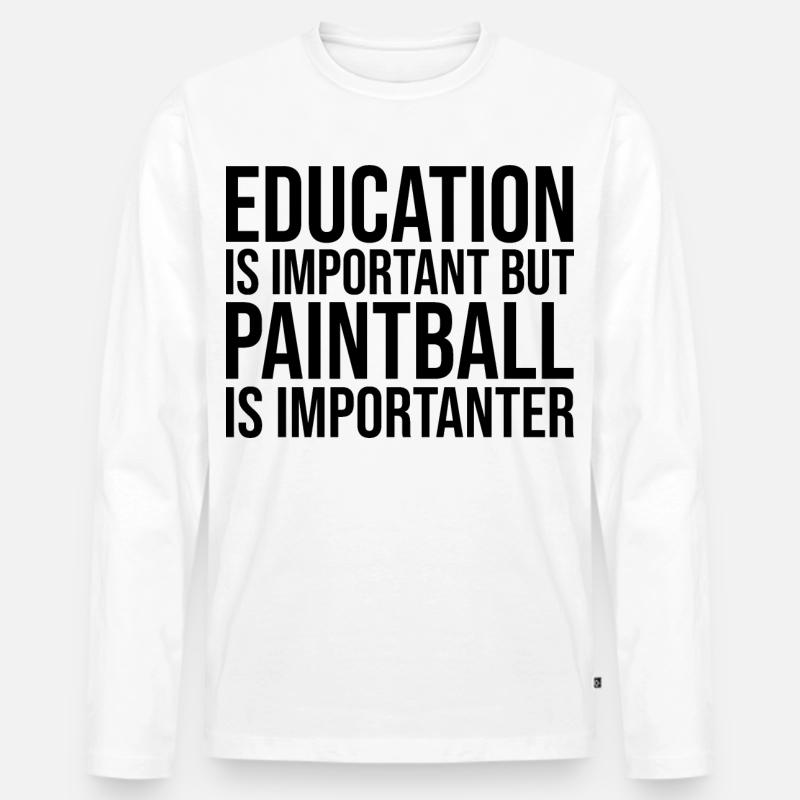 Paintball - Männer Premium Bio Langarmshirt - Weiß