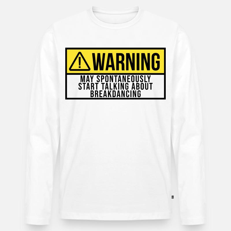 Breakdance - Männer Premium Bio Langarmshirt - Weiß