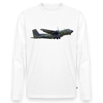 Transall C-160 - T-shirt manches longues Premium bio Homme - blanc - Devant - Nico (187cm)