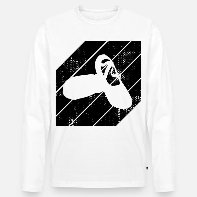 Ballettschuhe - Männer Premium Bio Langarmshirt - Weiß