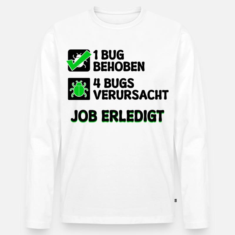 Open Source Bugfixing Bugs Developer Programmier Männer Premium Bio Langarmshirt