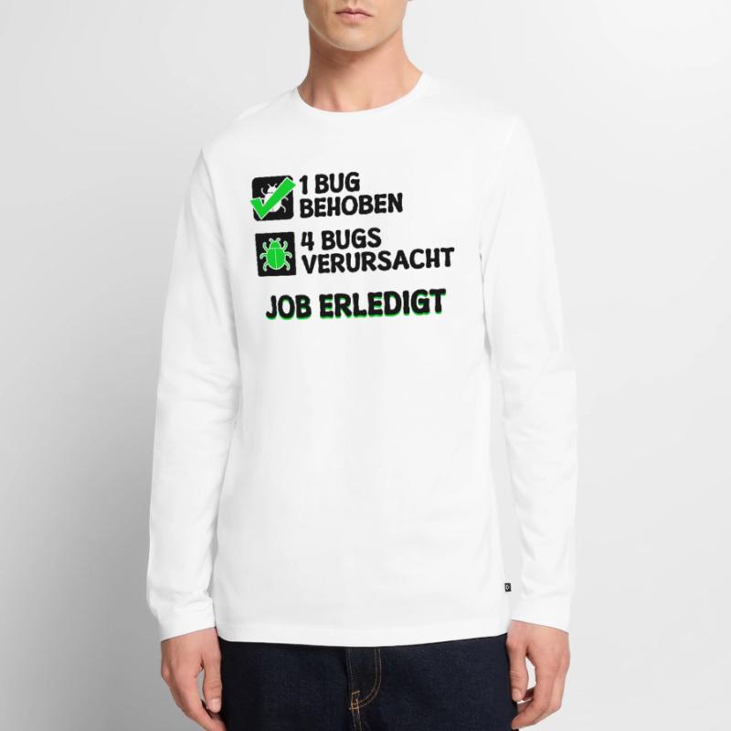 Open Source Bugfixing Bugs Developer Programmier Männer Premium Bio Langarmshirt