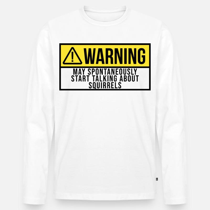 Eichhörnchen - Männer Premium Bio Langarmshirt - Weiß