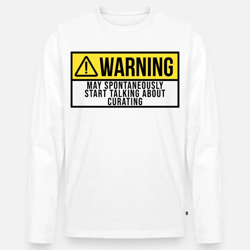Kurator - Männer Premium Bio Langarmshirt - Weiß