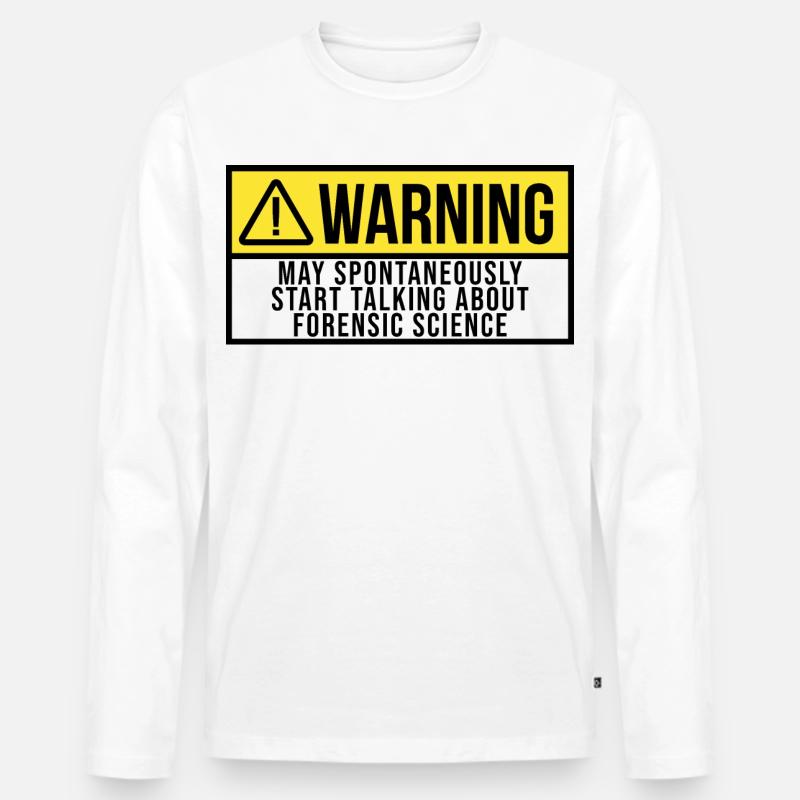 Forensik - Männer Premium Bio Langarmshirt - Weiß