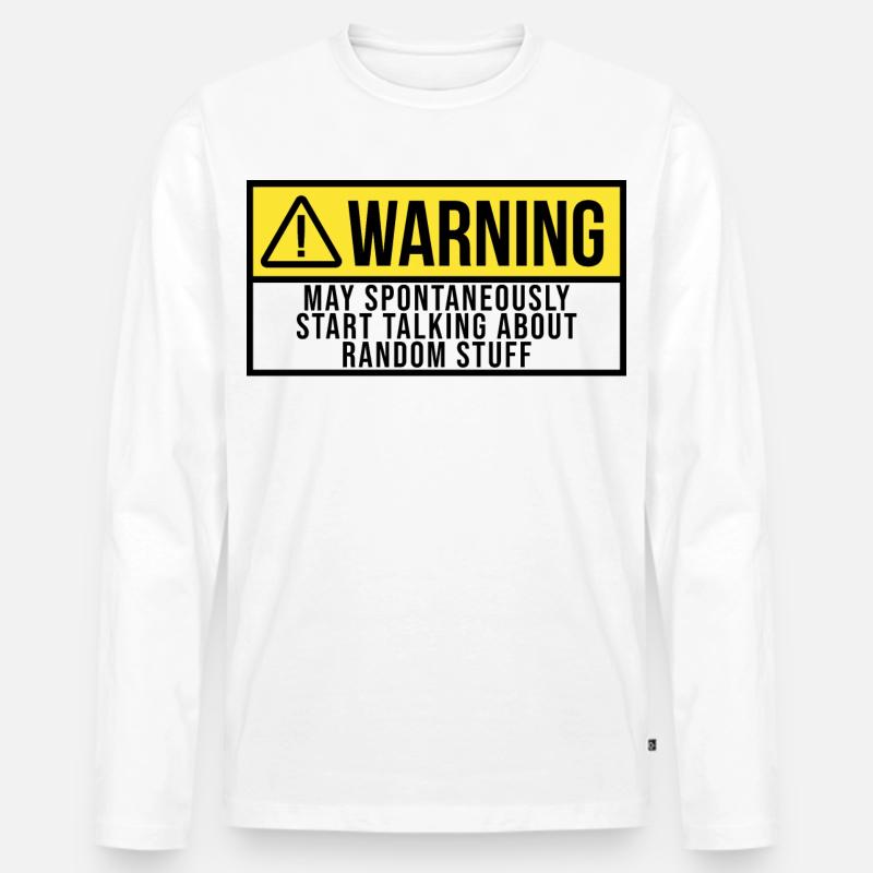 ADHS - Männer Premium Bio Langarmshirt - Weiß
