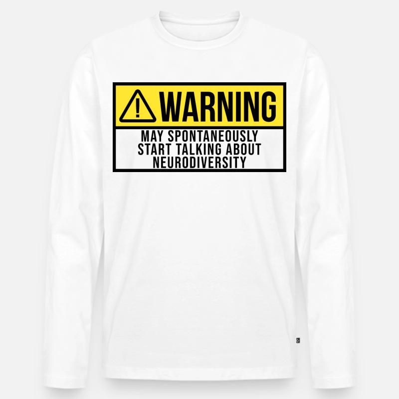 Neurodiversität - Männer Premium Bio Langarmshirt - Weiß
