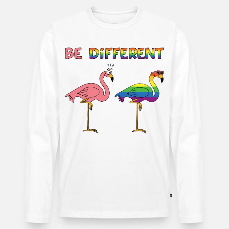 abweichen - Männer Premium Bio Langarmshirt - Weiß