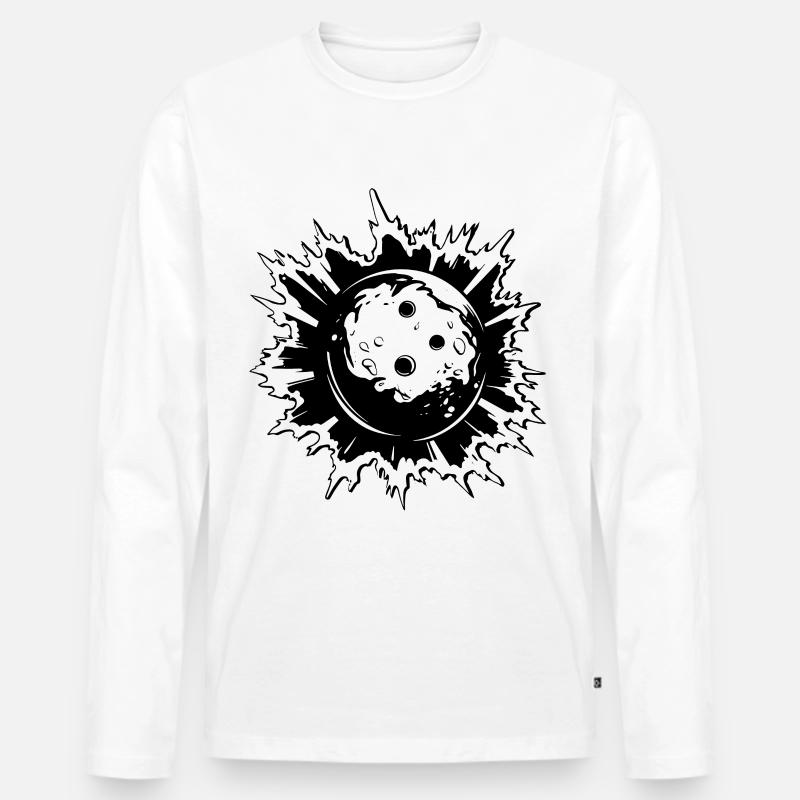 Bowling - Männer Premium Bio Langarmshirt - Weiß
