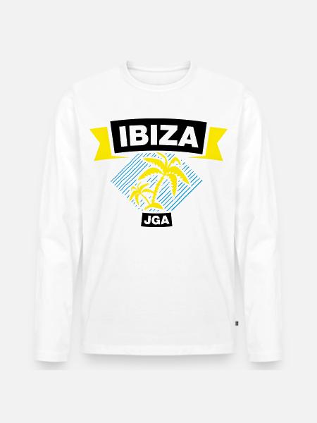 IBIZA Bachelor Party Crew - Men's Premium Organic Long Sleeve Shirt - white