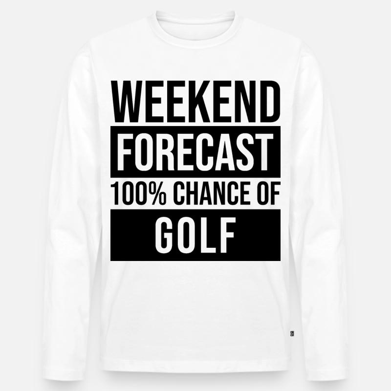 Golf - Männer Premium Bio Langarmshirt - Weiß