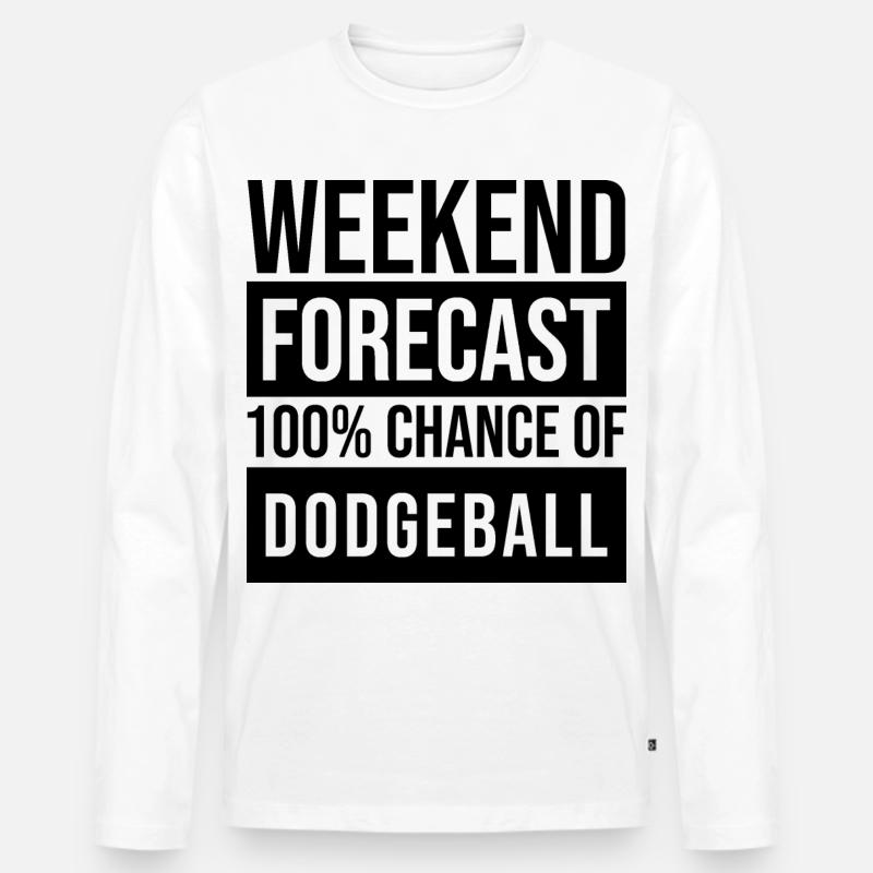 Völkerball - Männer Premium Bio Langarmshirt - Weiß