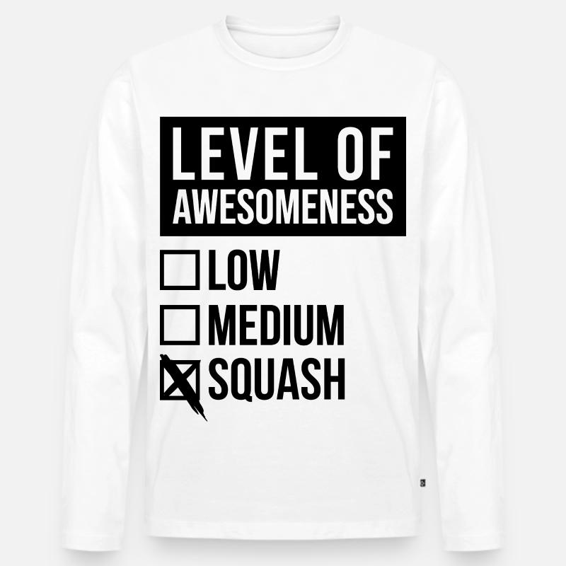 quetschen - Männer Premium Bio Langarmshirt - Weiß