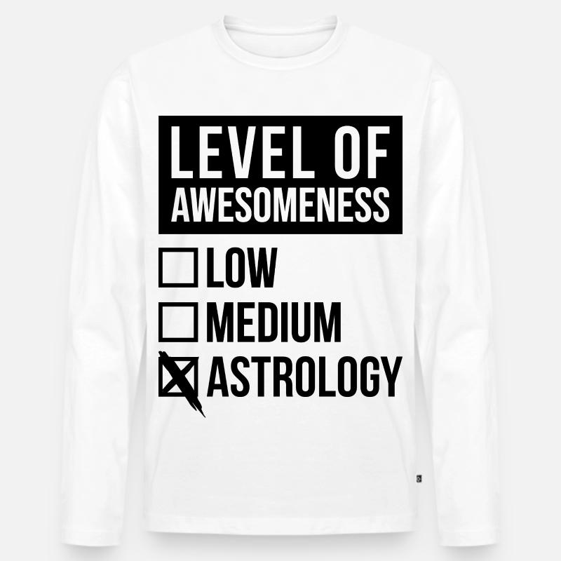 Astrologie - Männer Premium Bio Langarmshirt - Weiß