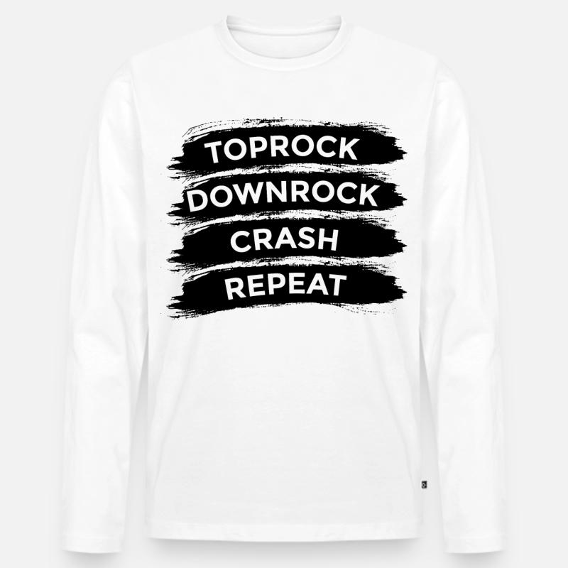 Breakdancer Spruch - Männer Premium Bio Langarmshirt - Weiß