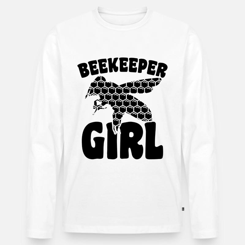 Imker Mädchen - Männer Premium Bio Langarmshirt - Weiß