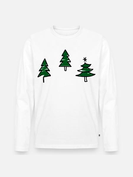 Design for Christmas - Men's Premium Organic Long Sleeve Shirt - white
