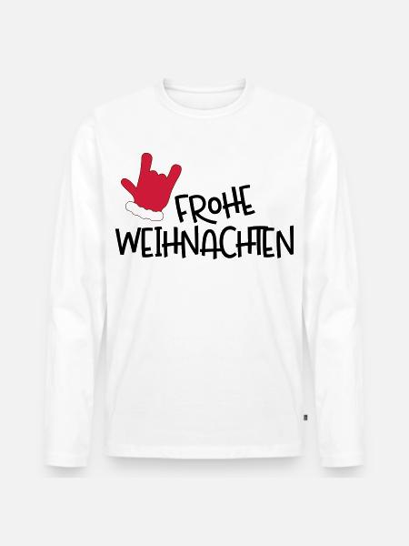 Merry Christmas - Men's Premium Organic Long Sleeve Shirt - white