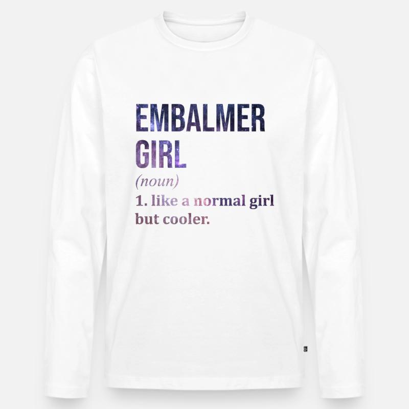 Einbalsamierer - Männer Premium Bio Langarmshirt - Weiß