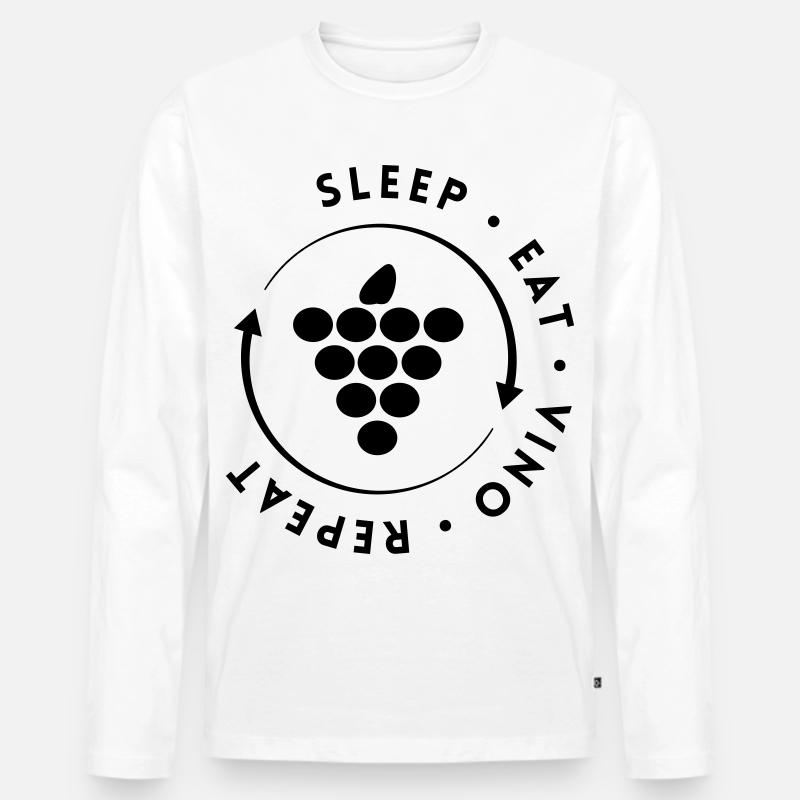 Weinkarussell - Männer Premium Bio Langarmshirt - Weiß