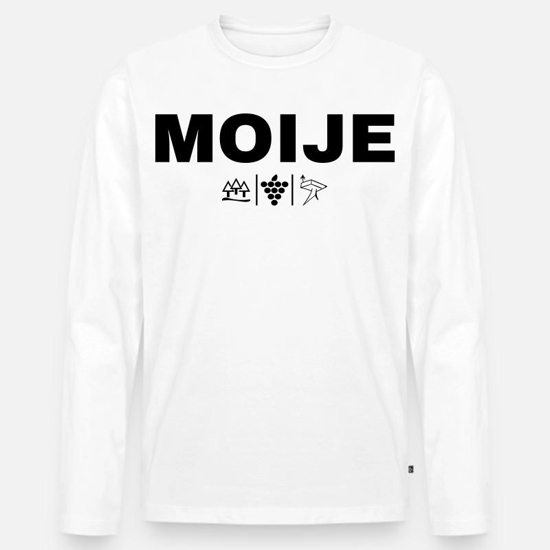 MOIJE - Männer Premium Bio Langarmshirt - Weiß