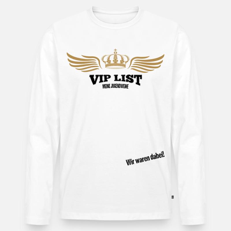 Jugendweihe Gästebuch - Jugendweihe 2026 - Männer Premium Bio Langarmshirt - Weiß