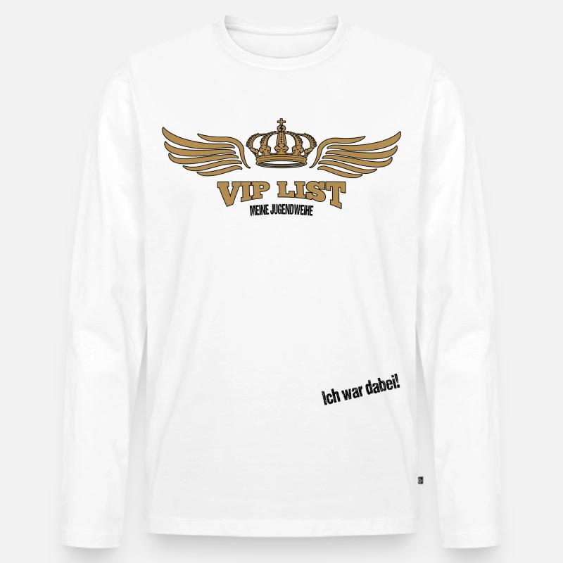 Jugendweihe Gästebuch - Jugendweihe 2026 - Männer Premium Bio Langarmshirt - Weiß