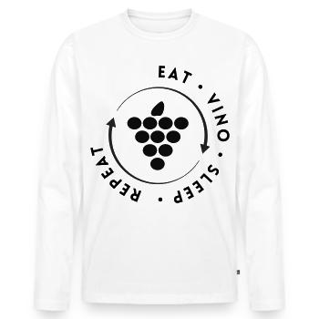 Bacchus' Legacy - Men's Premium Organic Long Sleeve Shirt - white - Front - Nico (187cm)
