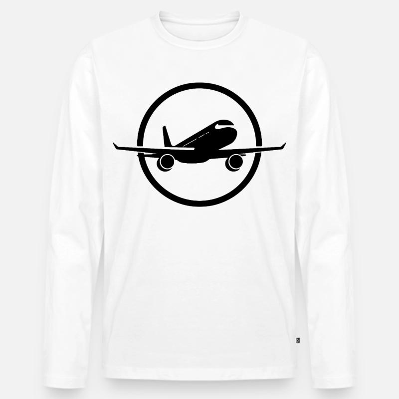 Luftfahrzeug - Männer Premium Bio Langarmshirt - Weiß