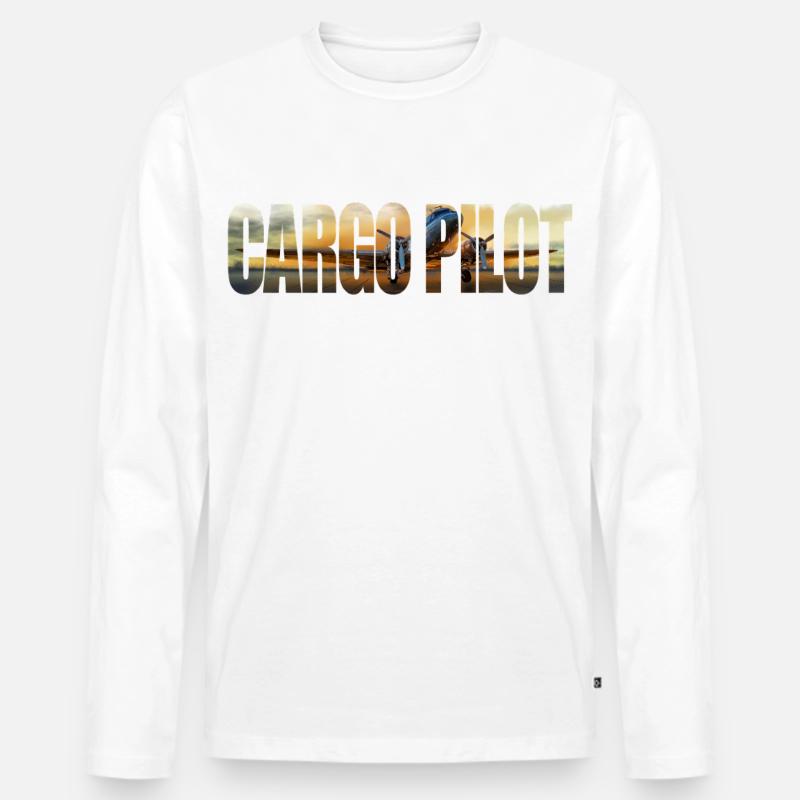 Cargo pilot DC-3 - Männer Premium Bio Langarmshirt - Weiß