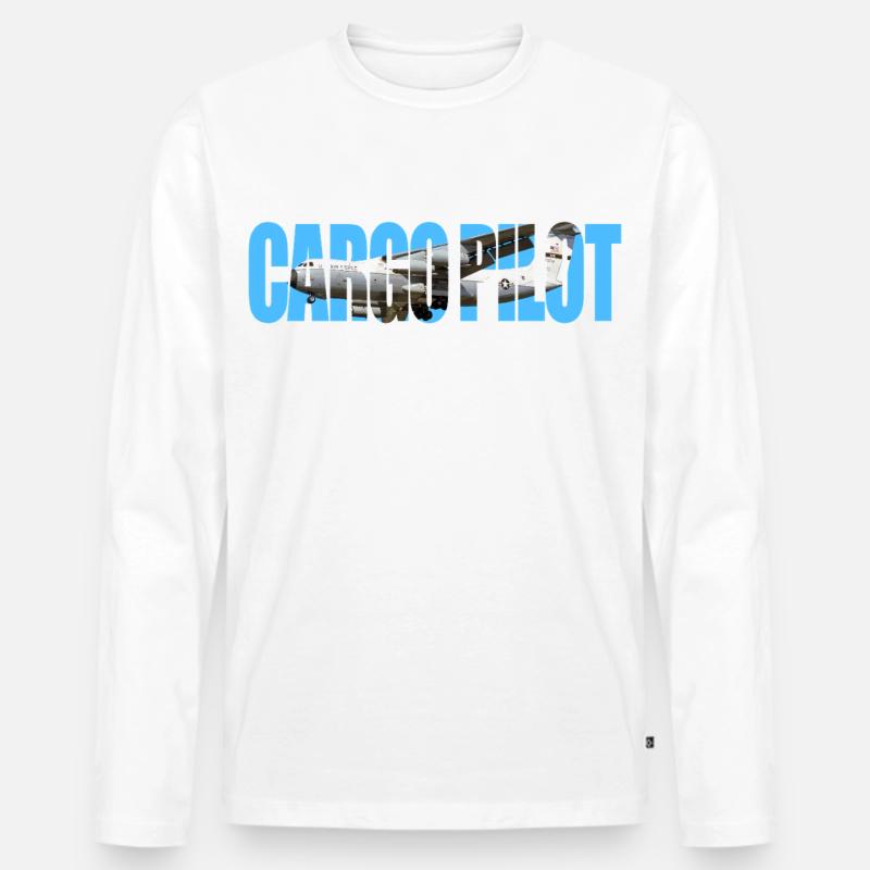 Cargo pilot C-141 - Männer Premium Bio Langarmshirt - Weiß