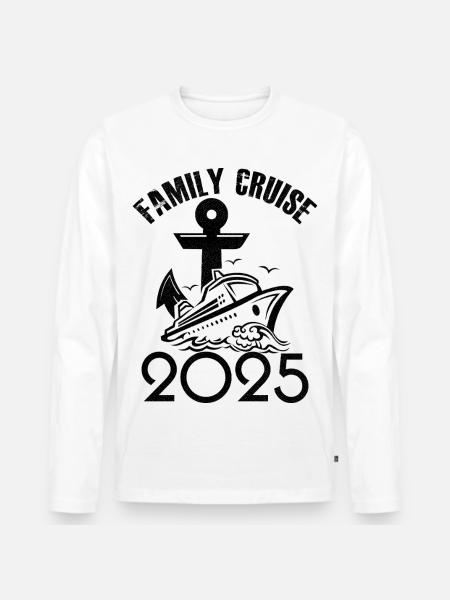 Family cruise 2025 - Men's Premium Organic Long Sleeve Shirt - white