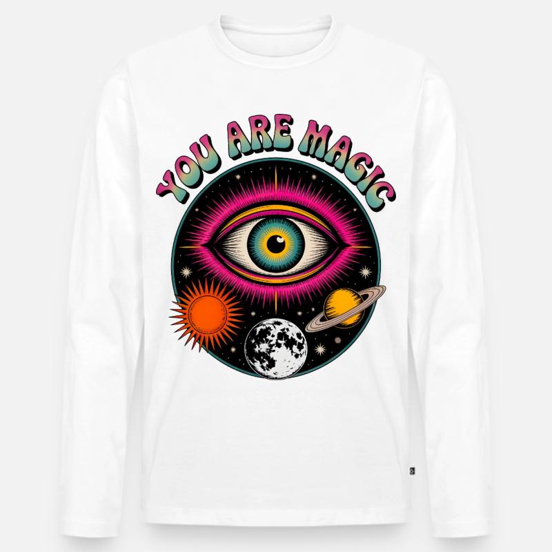You Are Magic - Männer Premium Bio Langarmshirt - Weiß