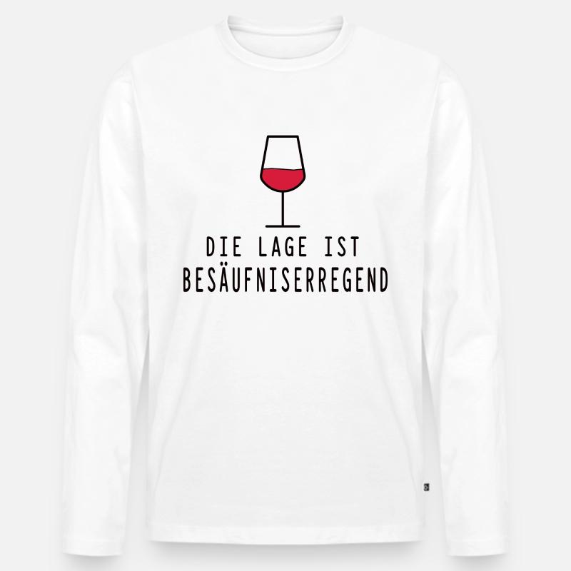 Lage besäufniserregend - Männer Premium Bio Langarmshirt - Weiß
