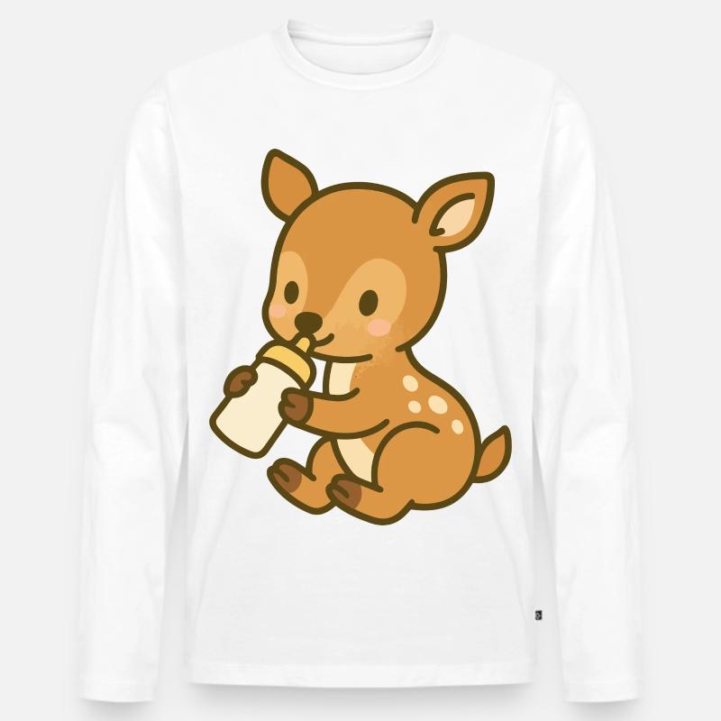 Fläschchen-Kitzliebe - Männer Premium Bio Langarmshirt - Weiß