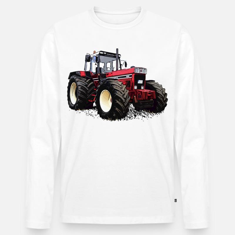 Rural Legend Red - Männer Premium Bio Langarmshirt - Weiß