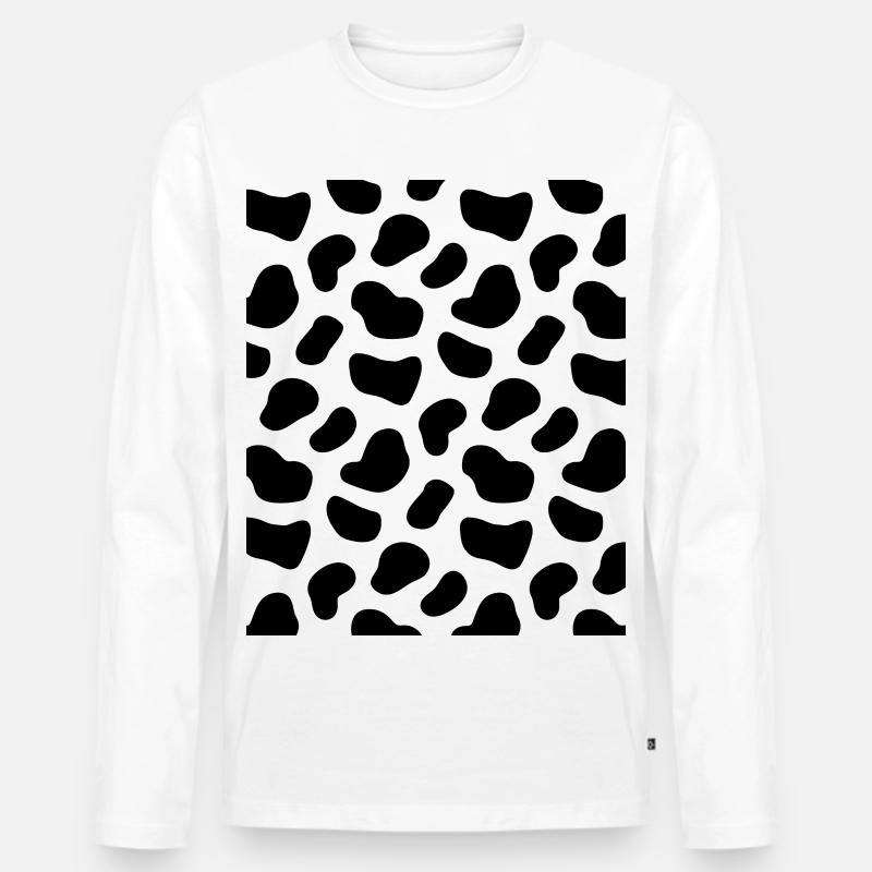 Modello dalmata - Maglia a manica lunga ecologica premium da uomo - bianco