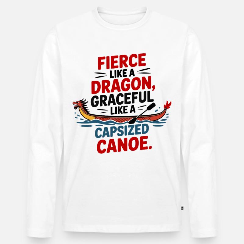 Das Team des Drachenbootfestivals - Männer Premium Bio Langarmshirt - Weiß