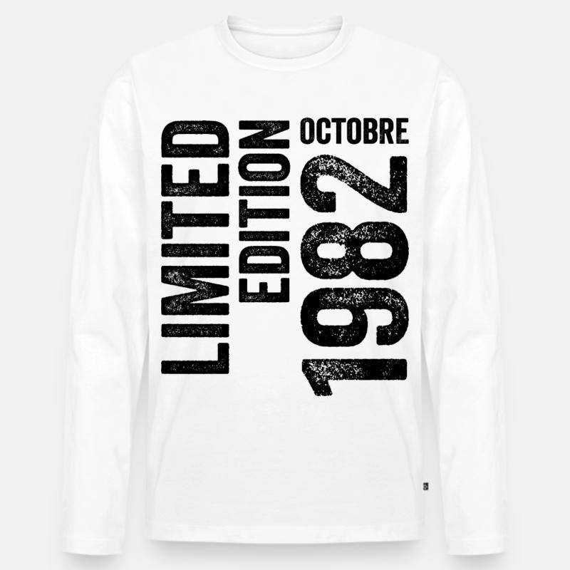 1982  - Männer Premium Bio Langarmshirt - Weiß