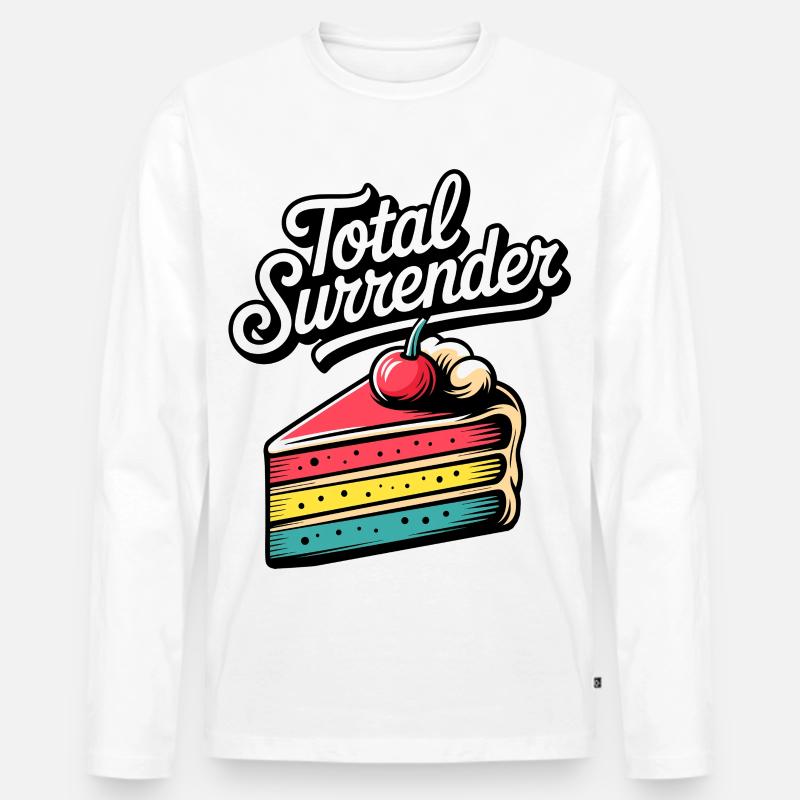 Total Surrender Kuchen Pop Art - Männer Premium Bio Langarmshirt - Weiß