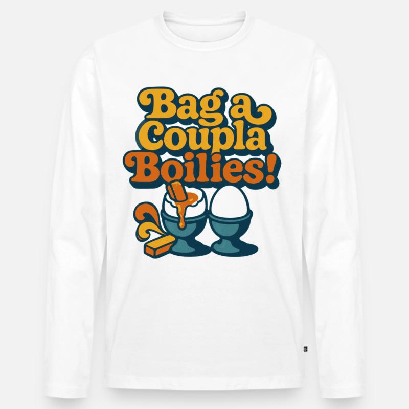 Schnapp dir ein paar Boilies! - Männer Premium Bio Langarmshirt - Weiß
