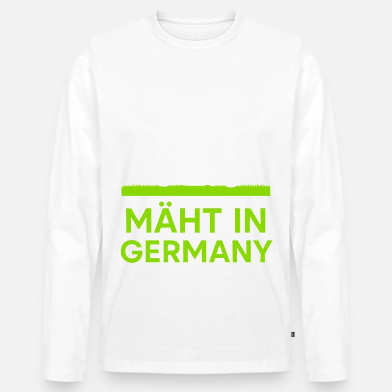 Mäht in Germany  - Männer Premium Bio Langarmshirt - Weiß