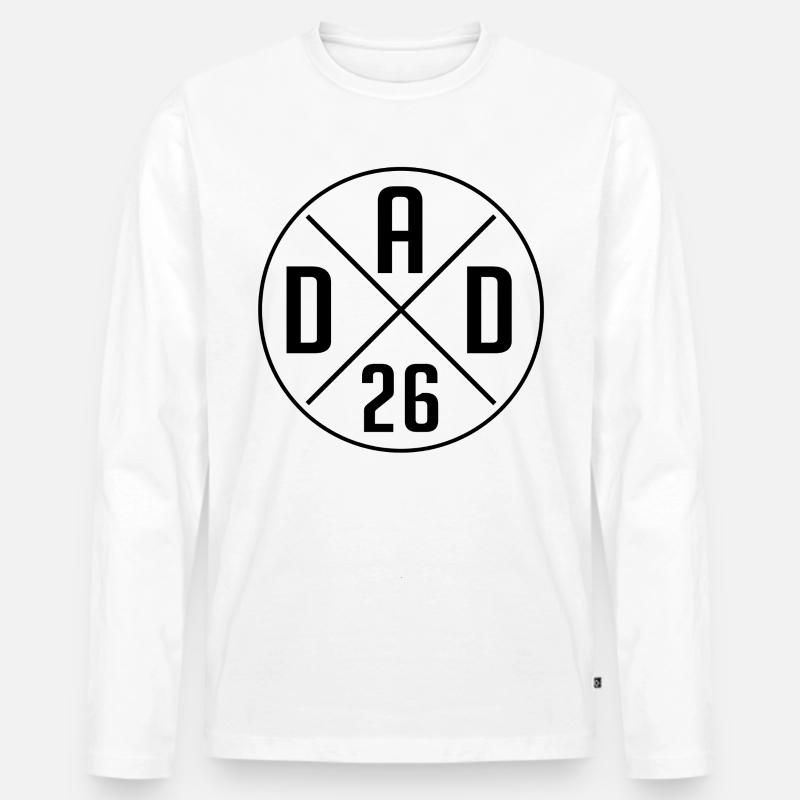 Werdender Vater 2026 | Baby Ankündigung Papi - Männer Premium Bio Langarmshirt - Weiß