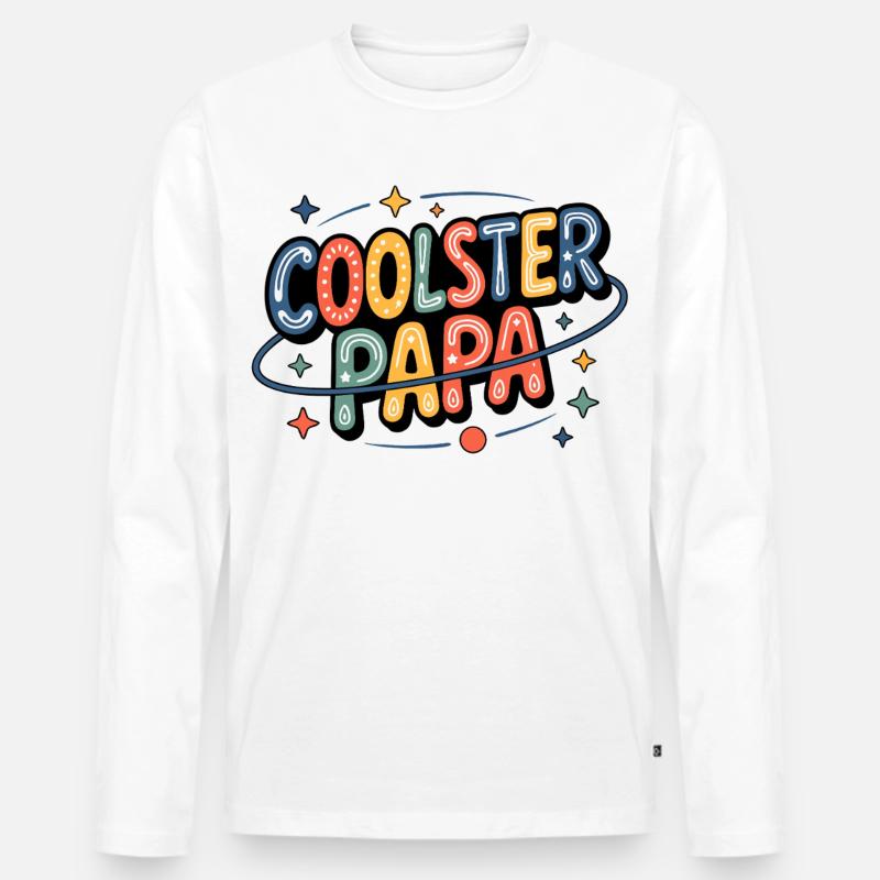 Coolster Dada Neonfarben - Männer Premium Bio Langarmshirt - Weiß