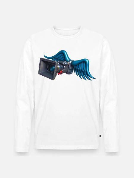 ANGELIC CAM - sound & vision - Men's Premium Organic Long Sleeve Shirt - white