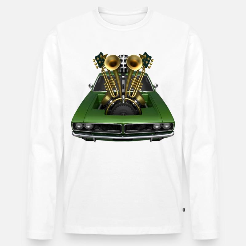 BRASS BAND - suono e visione - Maglia a manica lunga ecologica premium da uomo - bianco
